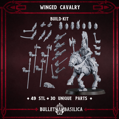 Crimson Hussars Warband - Grimdark Miniature - Compatible with Trench Crusade