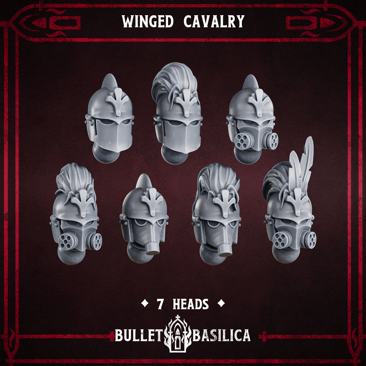 Crimson Hussars Warband - Grimdark Miniature - Compatible with Trench Crusade