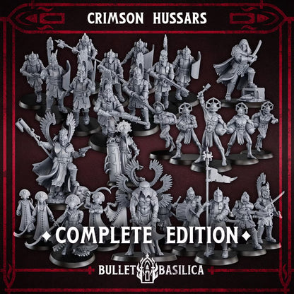Crimson Hussars Warband by BulletValistic - Compatible with Trench Crusade style games- Compatible with Trench Crusade style games