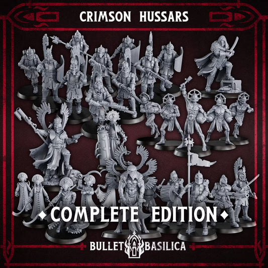 Crimson Hussars Warband by BulletValistic - Compatible with Trench Crusade style games- Compatible with Trench Crusade style games
