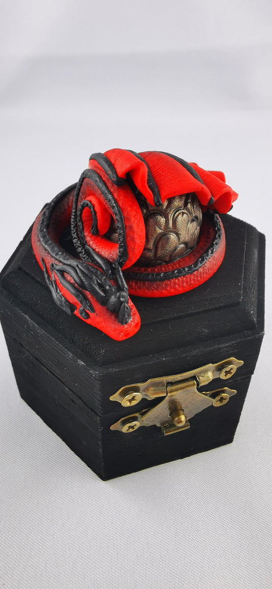 Red Dragon Decorative Box | Unique Storage Solution for home decor | Mystical Dragon Design | Perfect gift for Fantasy lovers