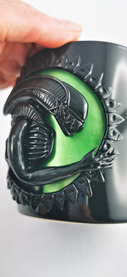 Alien Inspired Handmade Polymer Clay Mug