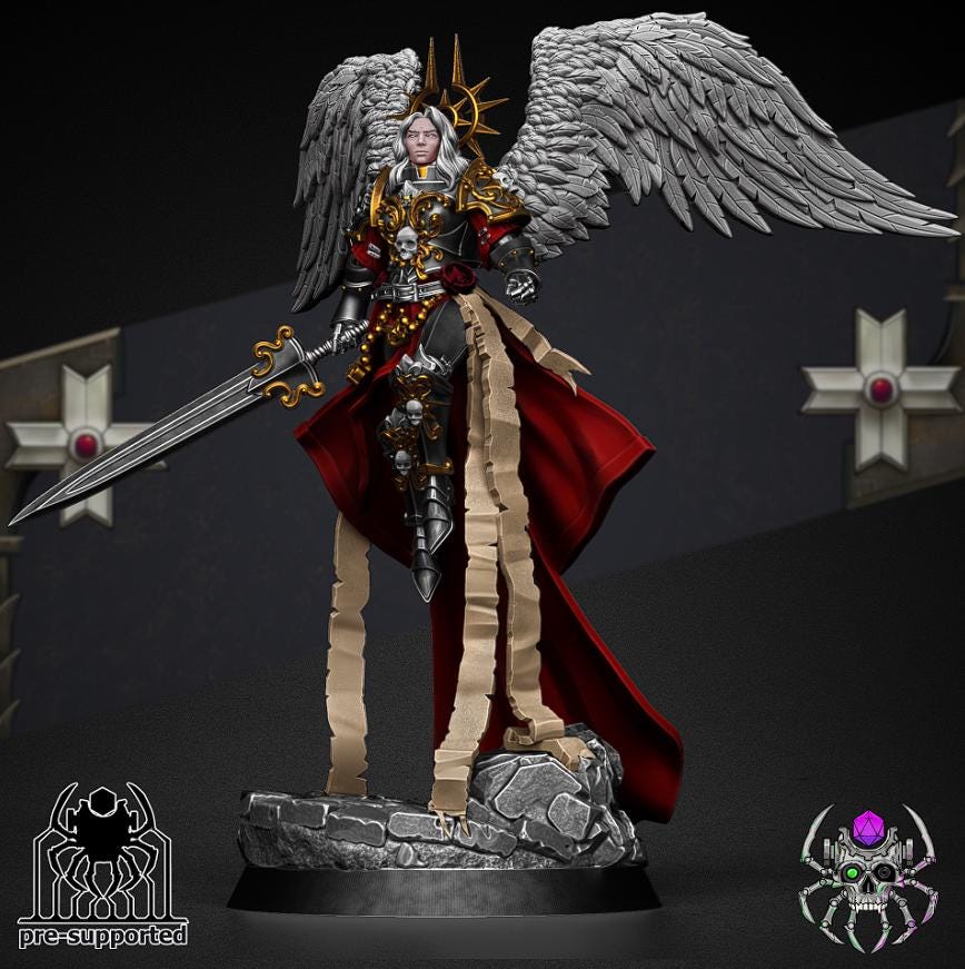 Archangel of Revenge | Tabletop | Minifigure | Wargaming | Tabletop | Minifigure | 28mm scale | 32mm scale