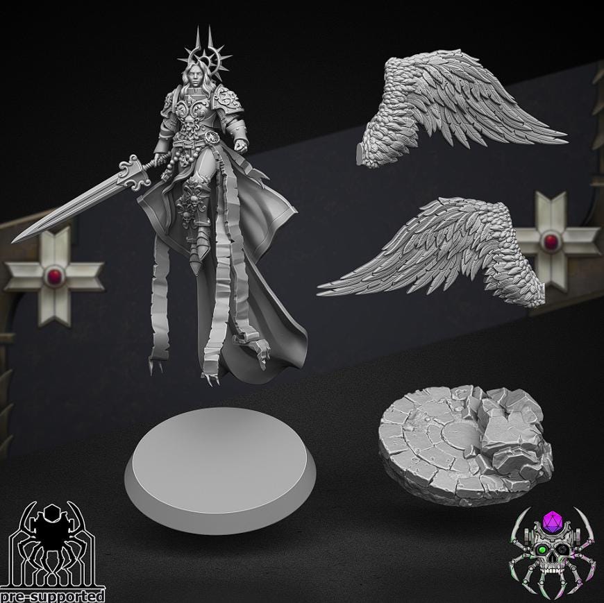 Archangel of Revenge | Tabletop | Minifigure | Wargaming | Tabletop | Minifigure | 28mm scale | 32mm scale