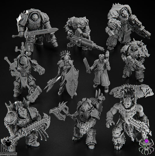 Nightmare Squad | Eightlegs Miniatures | Wargaming | Tabletop | Minifigure | Grimdark compatible | 3D print