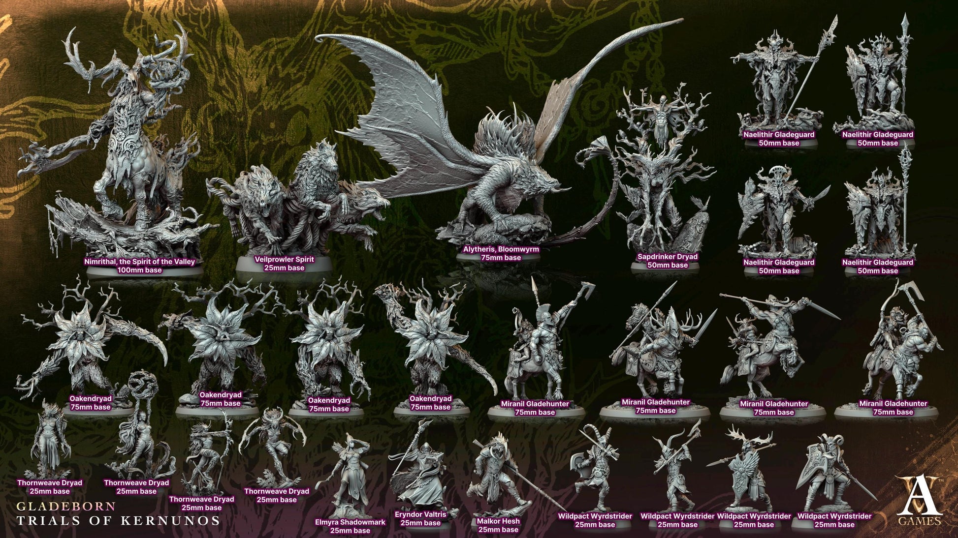 Archvillain Games : Naelithir Gladeguard - Trials of Kernunos | Tabletop Games 28 - 32 mm | Dungeons and Dragons | D&D | Wargame | RPG
