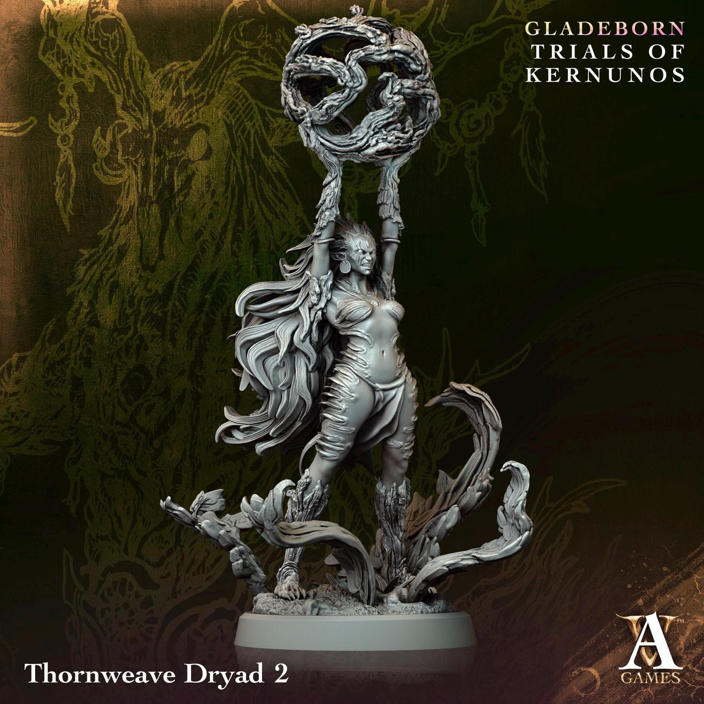 Archvillain Games : Thornweave Dryad - Trials of Kernunos | Tabletop Games 28 - 32 mm | Dungeons and Dragons | D&D | Wargame | RPG