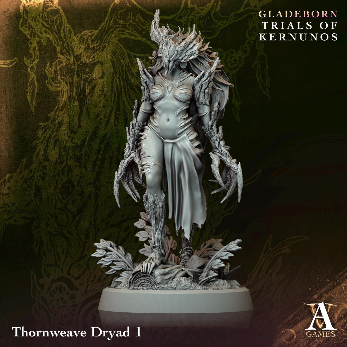 Archvillain Games : Thornweave Dryad - Trials of Kernunos | Tabletop Games 28 - 32 mm | Dungeons and Dragons | D&D | Wargame | RPG
