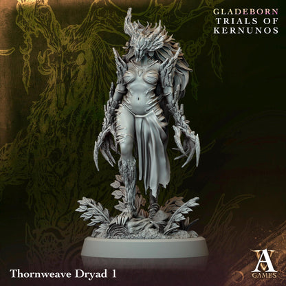 Archvillain Games : Thornweave Dryad - Trials of Kernunos | Tabletop Games 28 - 32 mm | Dungeons and Dragons | D&D | Wargame | RPG