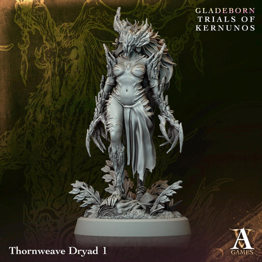 Archvillain Games : Thornweave Dryad - Trials of Kernunos | Tabletop Games 28 - 32 mm | Dungeons and Dragons | D&D | Wargame | RPG
