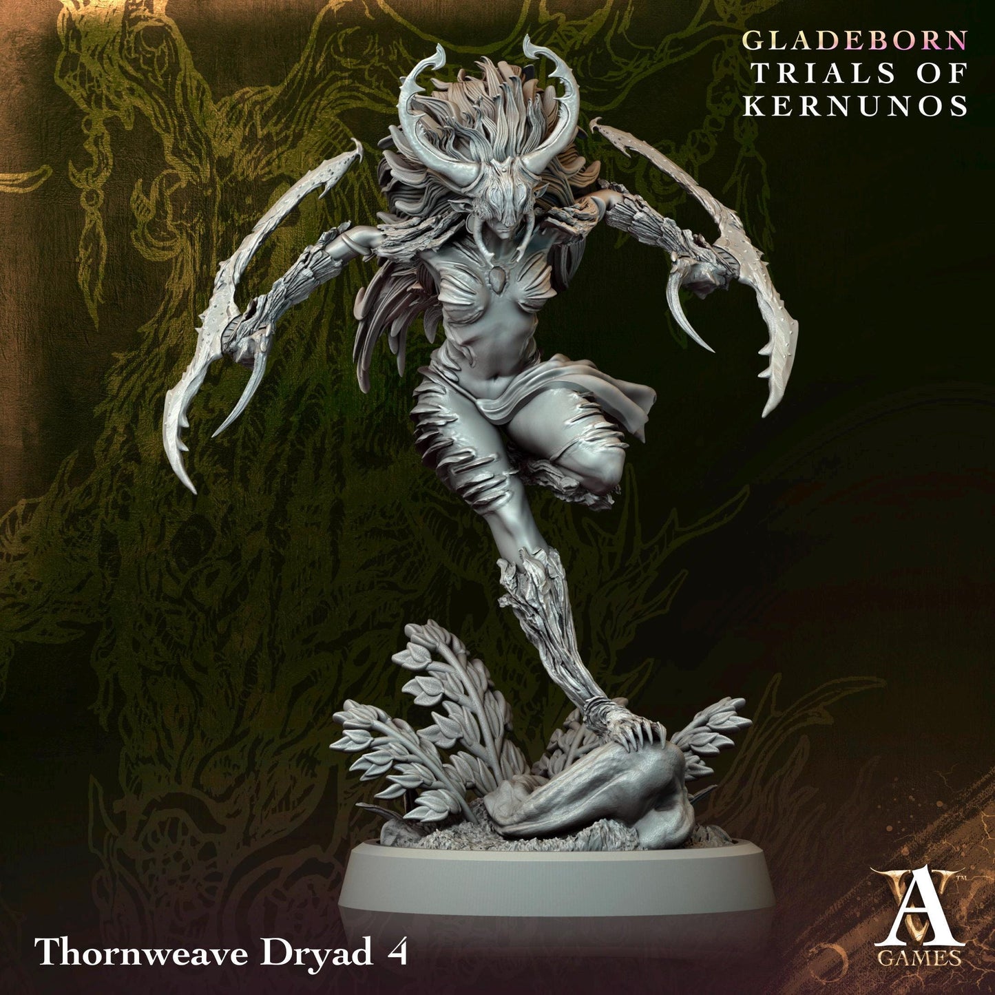Archvillain Games : Thornweave Dryad - Trials of Kernunos | Tabletop Games 28 - 32 mm | Dungeons and Dragons | D&D | Wargame | RPG