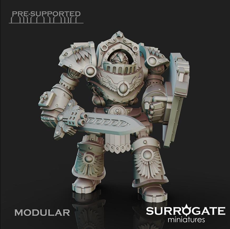 Reliquia & Augustus Dreadnought | Surrogate Miniatures| Tabletop | Minifigure | Wargaming | Tabletop | Minifigure | 28mm scale | 32mm scale