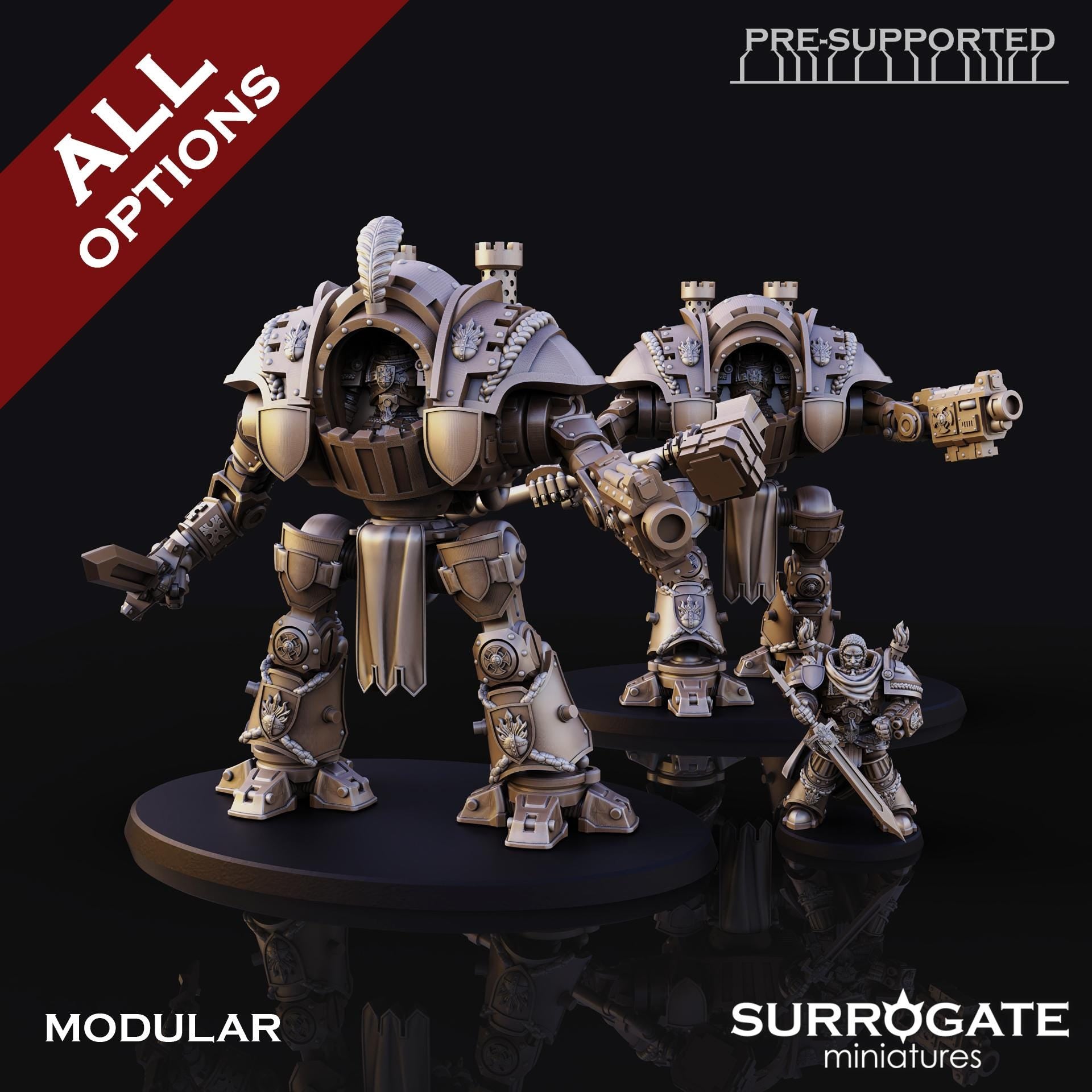 Silver Paladins Golgoth | Surrogate Miniatures | Minifigure | Wargaming | Tabletop | 28mm scale | 32mm scale