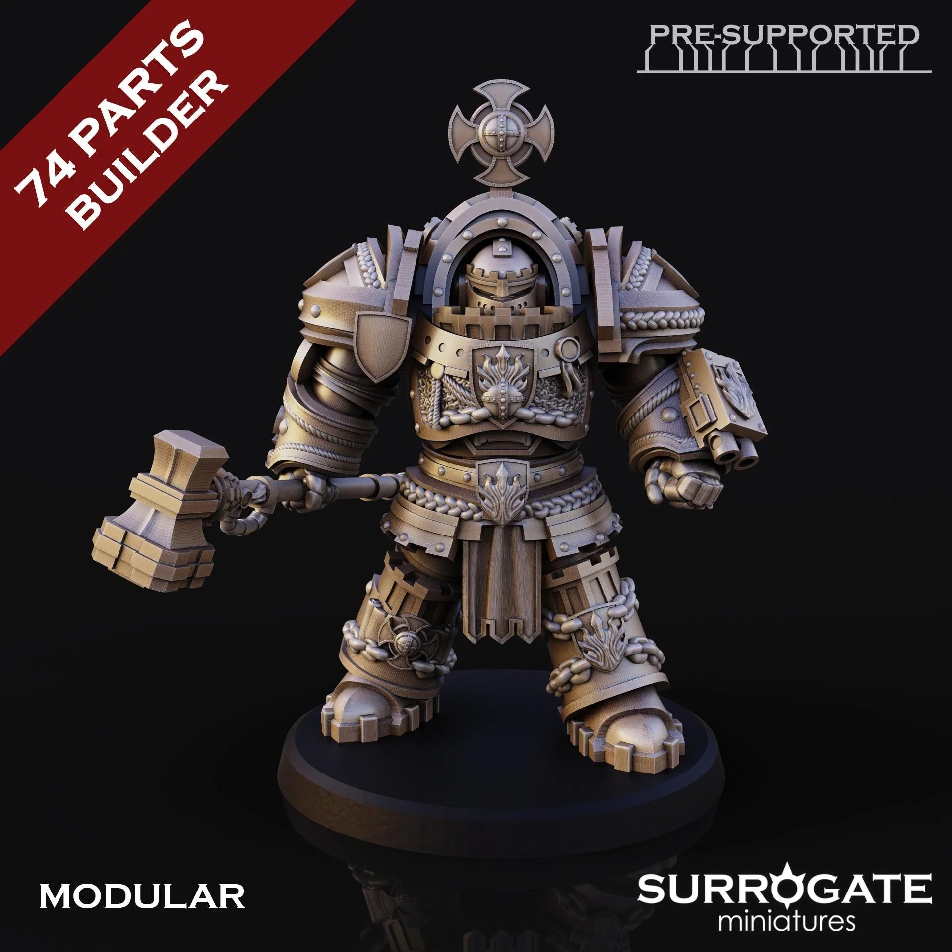 Silver Paladins Knights Enforcers | Surrogate Miniatures | Minifigure | Wargaming | Tabletop | Grimdark compatible