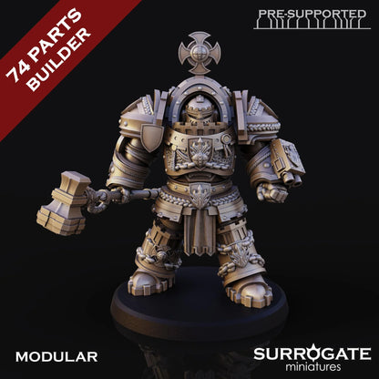 Silver Paladins Knights Enforcers | Surrogate Miniatures | Minifigure | Wargaming | Tabletop | Grimdark compatible