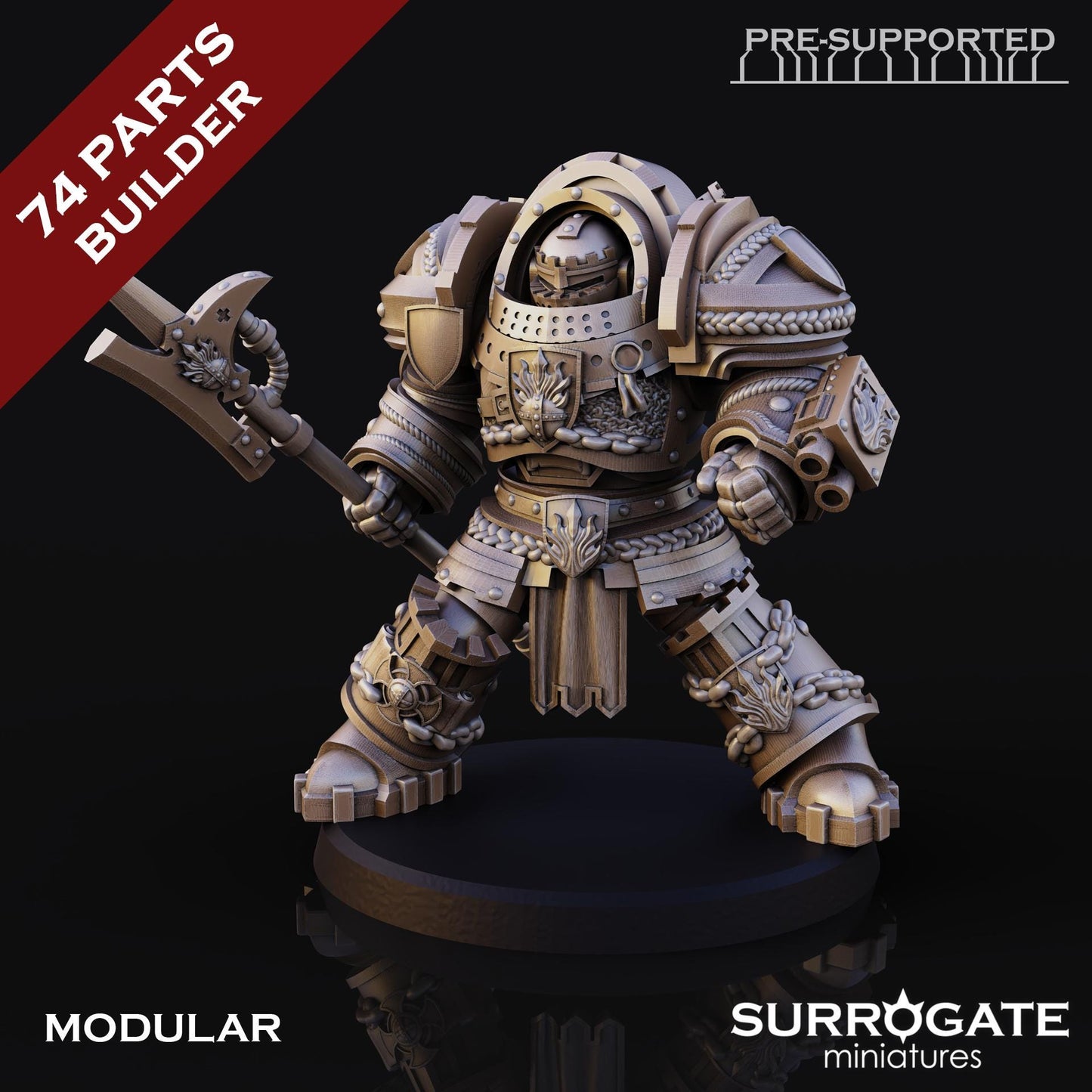 Silver Paladins Knights Enforcers | Surrogate Miniatures | Minifigure | Wargaming | Tabletop | Grimdark compatible