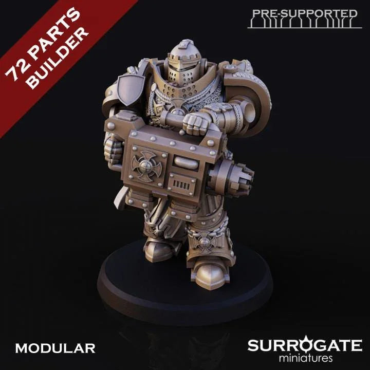 Silver Paladins Destructor Squad | Surrogate Miniatures | Tabletop | Minifigure | Wargaming | Tabletop | Grimdark compatible