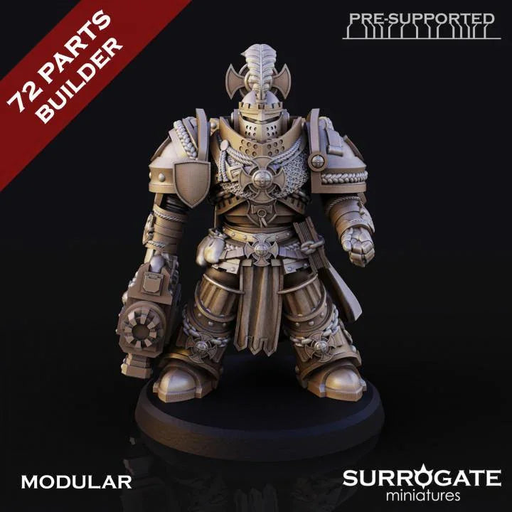 Silver Paladins Destructor Squad | Surrogate Miniatures | Tabletop | Minifigure | Wargaming | Tabletop | Grimdark compatible