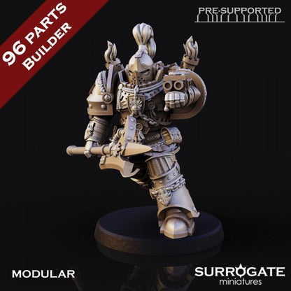 Silver Paladins Assault Squad | Surrogate Miniatures | Tabletop | Minifigure | Wargaming | Tabletop | Grimdark compatible