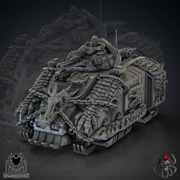 Flame Lizard Heavy Hover APC | EightLegs Miniatures | Tabletop | Minifigure | Wargaming | Tabletop | Minifigure | Grimdark Compatible