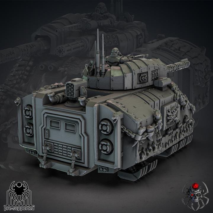 Flame Lizard Heavy Hover Punisher APC | EightLegs Miniatures | Tabletop | Minifigure | Wargaming | Tabletop |Minifigure| Grimdark Compatible