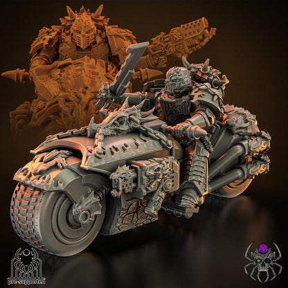 Flame Lizards Bikers | EightLegsMiniatures | Grimdark Compatible | Tabletop | Minifigure | Wargaming | Tabletop | Minifigure