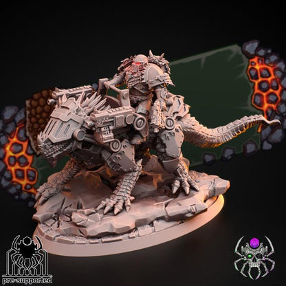 Flame Lizards Dragon Riders Squad | EightLegsMiniatures | Grimdark Compatible | Tabletop | Minifigure | Wargaming | Tabletop | Minifigure