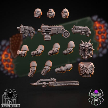 Flame Lizards Dragon Riders Squad | EightLegsMiniatures | Grimdark Compatible | Tabletop | Minifigure | Wargaming | Tabletop | Minifigure