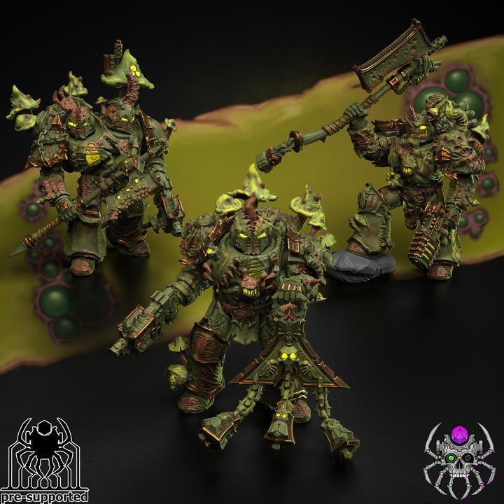 Plague Bringers Battle Squad | EightLegsMiniatures | Wargaming | Tabletop | Minifigure |28mm scale| 32mm scale | Grimdark compatible