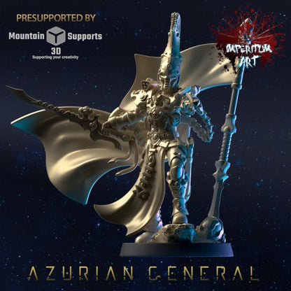 Azurian General | Grimdark Compatible | Tabletop | Minifigure | Wargaming | Tabletop | Minifigure