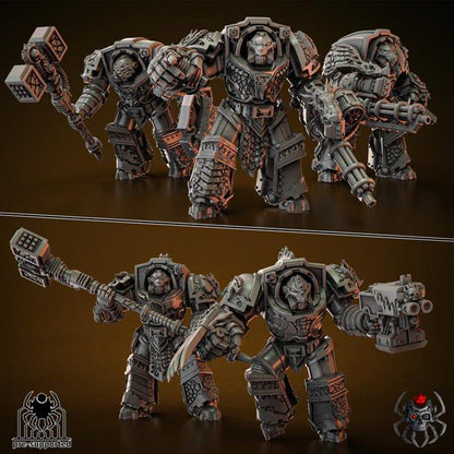 Heavy Armor Flame Lizards Squad | EightLegsMiniatures | Wargaming | Tabletop | Minifigure |28mm scale| 32mm scale | Grimdark compatible