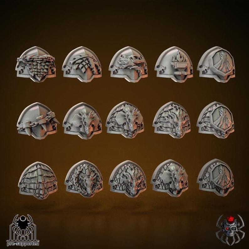 Heavy Armor Flame Lizards Squad | EightLegsMiniatures | Wargaming | Tabletop | Minifigure |28mm scale| 32mm scale | Grimdark compatible