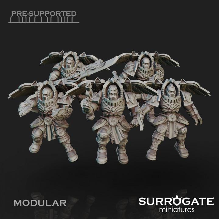 Praetorian Alatus Squad | Surrogate Miniatures | Wargaming | Tabletop | Minifigure |28mm scale| 32mm scale | Grimdark compatible