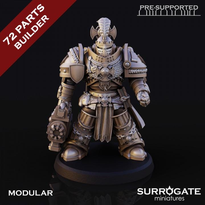 Silver Paladins Destructor Squad | Surrogate Miniatures | Wargaming | Tabletop | Minifigure |28mm scale| 32mm scale | Grimdark compatible