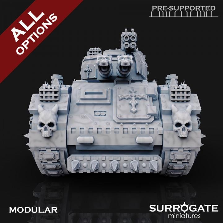 Midnight Chariot Tank | Surrogate Miniatures | Wargaming | Tabletop | Minifigure |28mm scale| 32mm scale | Grimdark compatible