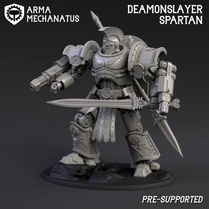 DeamonSlayer-Spartan Heavy Armour | Tabletop | Minifigure | Wargaming | Tabletop | Minifigure | Grimdark compatible