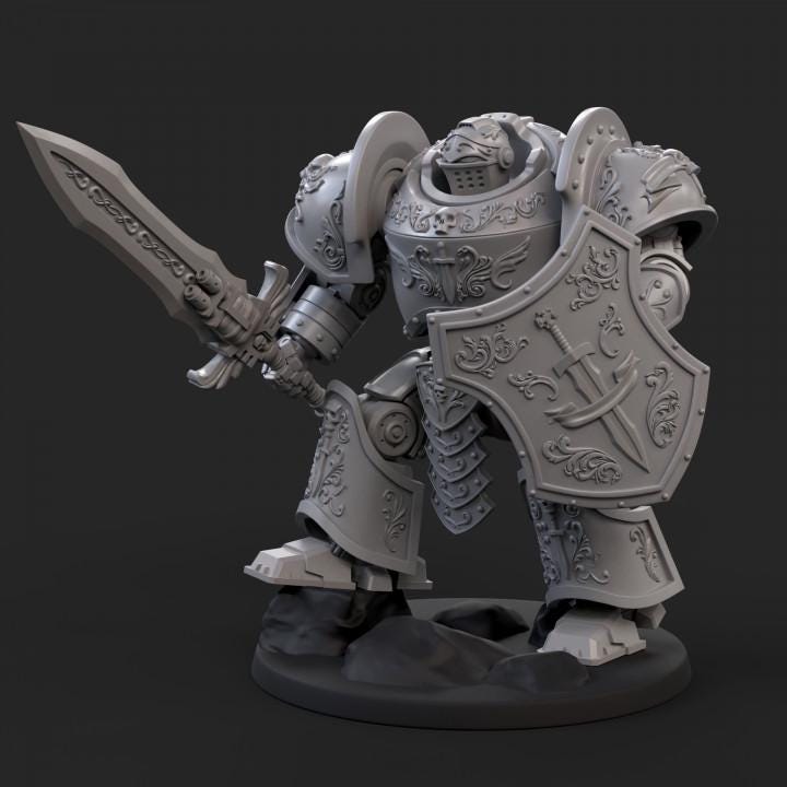 Eternus Guardian Armor | Tabletop | Minifigure | Wargaming | Tabletop | Minifigure | Grimdark compatible