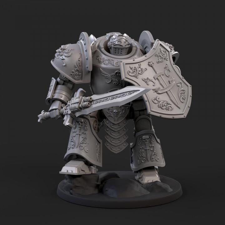 Eternus Guardian Armor | Tabletop | Minifigure | Wargaming | Tabletop | Minifigure | Grimdark compatible