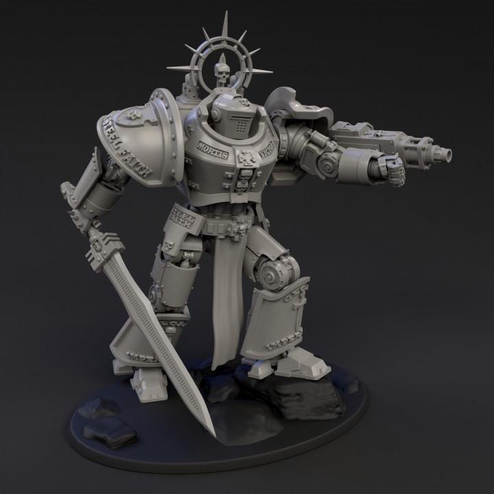 DeamonSlayer-Knight MKII | Arma Mechanatus | Minifigure | Wargaming | Tabletop | 28mm scale | 32mm scale | Grimdark compatible