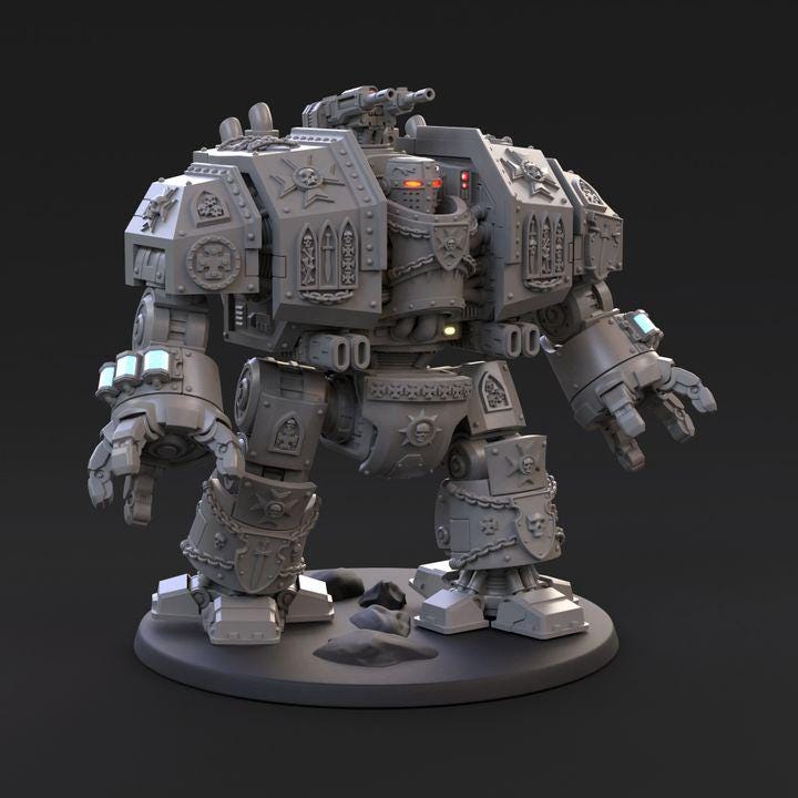 Crusader Behemoth Assault Armour | Tabletop | Minifigure | Wargaming | Tabletop | Minifigure | Grimdark compatible