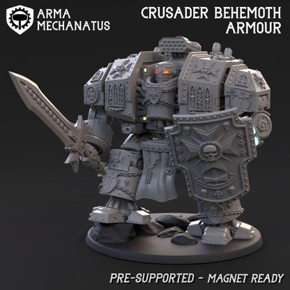 Crusader Behemoth Assault Armour | Tabletop | Minifigure | Wargaming | Tabletop | Minifigure | Grimdark compatible