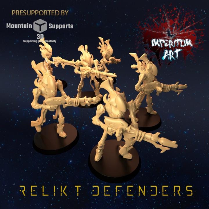 Space Elves - Relikt Warriors | Grimdark Compatible | Tabletop | Minifigure | Wargaming | Tabletop | Minifigure