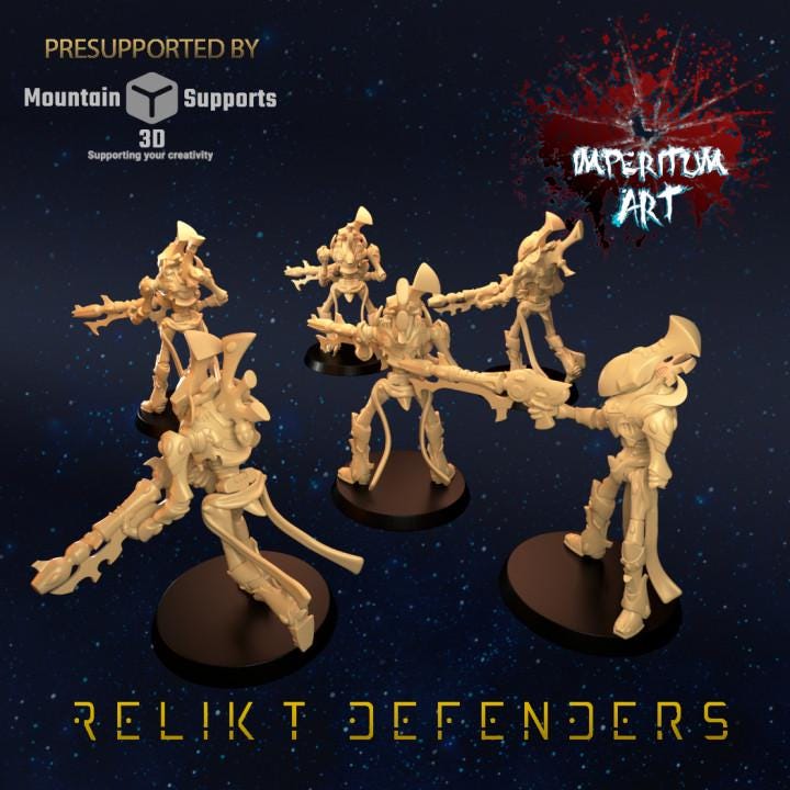 Space Elves - Relikt Warriors | Grimdark Compatible | Tabletop | Minifigure | Wargaming | Tabletop | Minifigure