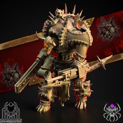 The Bloody Skulls Butcher | EightLegs Miniatures | Minifigure | Wargaming | Tabletop | 28mm scale | 32mm scale | Grimdark compatible