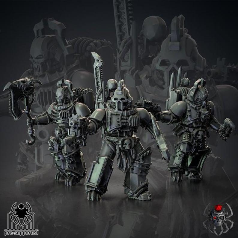 Flame Lizards Battle Squad | EightLegsMiniatures | Grimdark Compatible | Tabletop | Minifigure | Wargaming | Tabletop | Minifigure