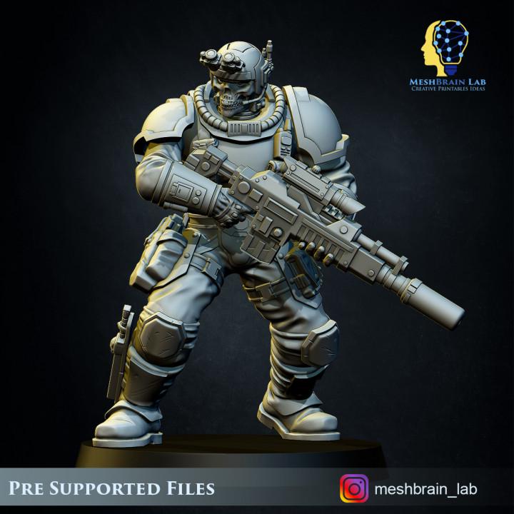 Imperial Marine Scout squad | Meshbrain Lab | Wargaming | Tabletop | Minifigure |28mm scale| 32mm scale | Grimdark compatible