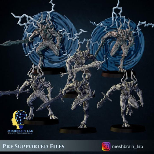 Chaos Wrap Demons Squad | Meshbrain Lab | Wargaming | Tabletop | Minifigure | 28mm scale | 32mm scale | Grimdark compatible