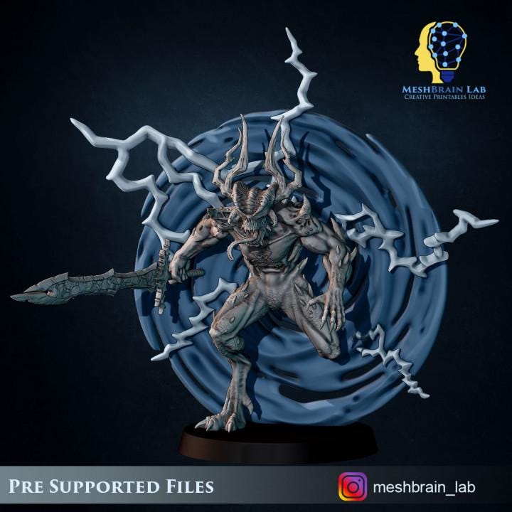 Chaos Wrap Demons Squad | Meshbrain Lab | Wargaming | Tabletop | Minifigure | 28mm scale | 32mm scale | Grimdark compatible