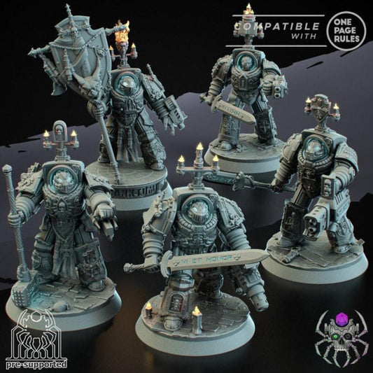 Demon Hunters Battle Squad | EightLegsMiniatures | Wargaming | Tabletop | Minifigure |28mm scale| 32mm scale | Grimdark compatible