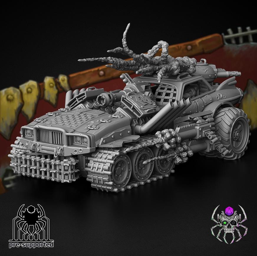 Mad Scrap Truck | Tabletop | Minifigure | Wargaming | Tabletop | Minifigure | 28mm scale | 32mm scale